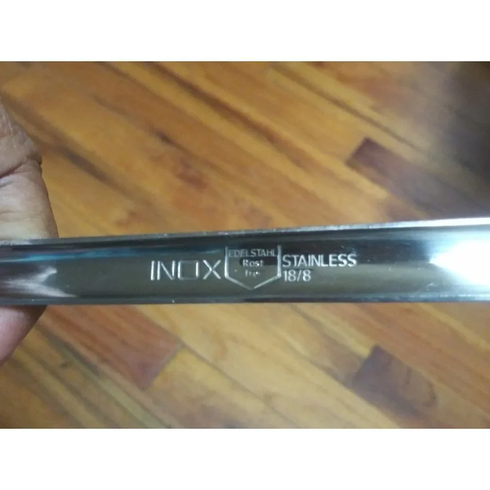INOX Edelstahl ROSTFREI Stainless Steel 18/8 Spatula Turner EUC plastic handle